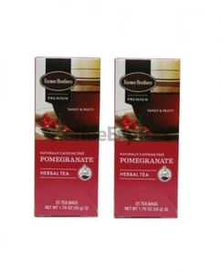 Farmer Brothers Premium: té caliente de granada - 2 cajas/50 bolsas de té - té de hierbas - Imagen 1 de 4