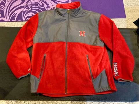 Rutgers University Scarlet Knights Majestic Coat Adult XL Red Full Zip NCAA Cover