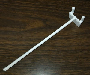 10pk Plastic Pegboard Hooks peg board hook white 6 inch craft jewelry store - Picture 1 of 17