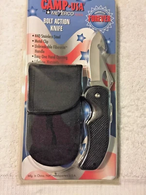 Meyerco folding knife Camp USA, bold action. new in blister pack #MCCAMP31 - Image 1 of 2