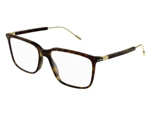 Gafas para hombre GUCCI GG1273O 002 marco dorado oscuro habana brillante lente de demostración 56 mm - Imagen 1 de 9