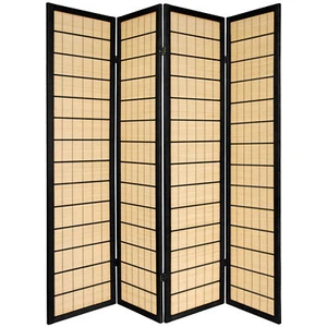 6 ft. Tall Kimura Shoji Screen - 4 Panel - Black (C) - Picture 1 of 1