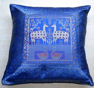 5 piezas FUNDA ALMOHADA FUNDA COJÍN BROCADO 100 % SEDA TRADICIONAL ÉTNICA: DISEÑO 16 - Imagen 1 de 1