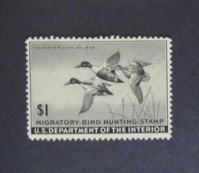 US Duck Stamp RW12 $1 1945 MNH #3 - Image 1 of 2