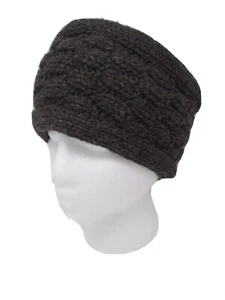 Diadema tejida hecha a mano para mujer calentador de orejas gris pardusco tejido hecho en EE. UU. NUEVO - Imagen 1 de 5
