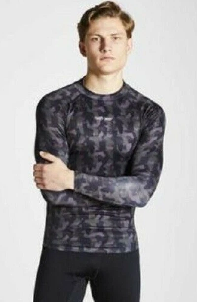 SKIN 360 Mens Grey Camo Thermal Long Sleeve Base Layer Mock Top Small BNWT - Image 1 of 1