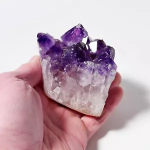 Uruguayan Amethyst Deep Rare Purple Raw Crystal Cluster Specimen 0.38 KG UK - Picture 1 of 6