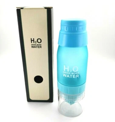 H2O Drink More Lemon Water Bottle 20 oz Aqua Blue - Image 1 of 4
