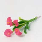 Pink Calla Lily Handmade Clay Plant Doll house Miniature Flower Garden Decor