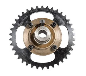 Sprocket drive gear chain wheel #420 38T 4 hole w Free ratchet Hub 1" adapter - Picture 1 of 10