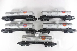 American Flyer 925 Gulf Tank Cars Qty 5 Die Cast Frames Vintage A.C. Gilbert - Picture 1 of 21