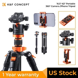 K&F Concept 62'' Aluminum Tripod Detachable Monopod w/ Quick Release Ball Head - Picture 1 of 9