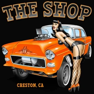 t shirt - 55 Chevy - Tri Five - Vintage - Hot Rod Girl - Over 1/2 Off Free Ship - Picture 1 of 2