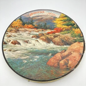 Vintage Rundpuzzle WOODLAND STREAM Milton Bradley Somerset Herbst Herbst - Bild 1 von 18