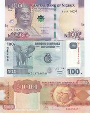 New listing
		Nigeria, Congo, Angola, Set of 3 Different Countries Banknotes, All Unc