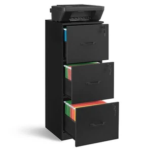 VASAGLE 3 Drawer File Cabinet, File Cabinet with Lock, Printer Stand, Office ... - Picture 1 of 9