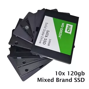 Joblot 10 x Various Brands SSD 120GB / 128GB SATA III 2.5 Laptop Desktop Pc - Picture 1 of 5