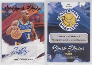 2020-21 Panini Court Kings Brush Strokes Ruby /49 Tim Hardaway #BR-TIM Auto HOF
