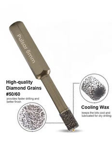 Pulsar Professional 6 mm Diamant Fliesen Trockenbohrkrone Keramik Porzellan UK - Bild 1 von 7