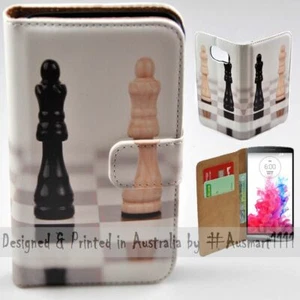 For LG Series Mobile Phone - Queen of Chess Theme Print Wallet Phone Case Cover - Picture 1 of 2