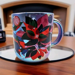Starbucks 2023 Christmas Iridescent Poinsettia Coffee Cup Mug 14 Oz. Dishwasher - Picture 1 of 15