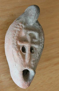  petite lampe a huile en terre cuite - Imagen 1 de 4
