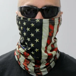 TUBE VINTAGE FLAG Reusable NECK Warmer Breathable Face Cover NECK GAITER MASK - Picture 1 of 2