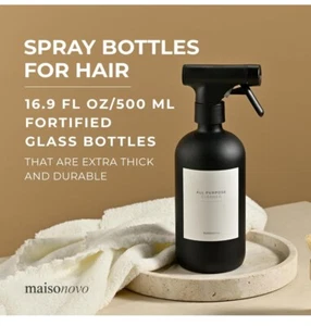 Spray Bottles for Cleaning Plant Spray Bottle for Hair (16 fl.oz.) Black - Picture 1 of 7