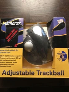 Memorex 3202-2314 Adjustable Trackball Mouse Serial/PS2 connect Win 95 NEW - Picture 1 of 6
