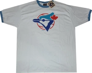 Toronto Blue Jays Throwback Throwback Majestic Ringer T Shirt new tags 3XL - Picture 1 of 3