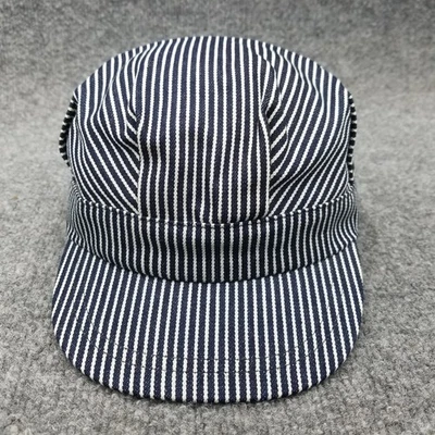 Gorra de conductor de tren de colección JUVENTUD espalda a presión ferrocarril rayas de nogal hecho en EE. UU. Foto 1 de 4