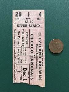 JIM BROWN ROOKIE YR 1957 Cardinals Browns ticket stub MARCHIBRODA MATTISON GROZA - Picture 1 of 6