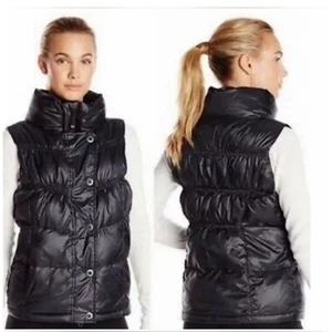 PrAna Women's Milly Down Filled Puffer Vest Charcoal Size M Outdoor Hiking  - Picture 1 of 12