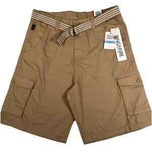 Ring of Fire Boys Size 20 Bobby Twill Cargo Shorts with D-Ring Belt Khaki - Picture 1 of 4