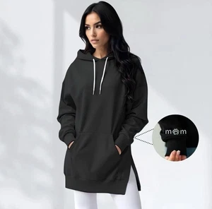 The Warmy Vestito Donna Oversize con Cappuccio - Nero Tg:M Nuovo con etichette - Foto 1 di 7