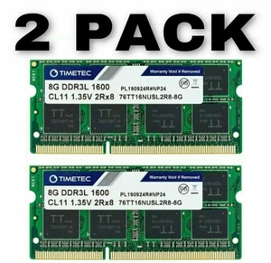 Timetec Hynix IC 16Go 2x8Go Compatible pour Apple DDR3L 1600MHz pour MacBook… - Photo 1/8