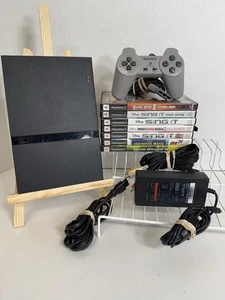 Sony PS2 PlayStation 2 Slim SCPH-77001 Console Controller Cables 7 Game Bundle - Picture 1 of 16