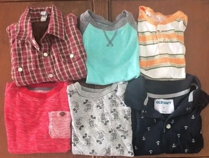 6 camicie miste ragazzo taglia 3T 4T maniche corte e lunghe mix marche  - Foto 1 di 19