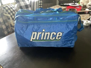 Vintage 1980s PRINCE Tennis Large Blue Duffle Racket Bag - Picture 1 of 13