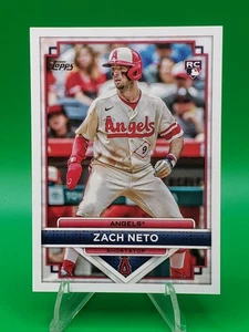 2023 Topps Baseball Flagship Collection #86 Zach Neto RC Los Angeles Angels - Foto 1 di 2