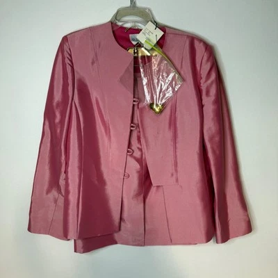 De colección Nuevo con Etiquetas Oscar por Oscar de la Renta Conjunto de Dos Piezas Falda Chaqueta 12 Foto 1 de 4