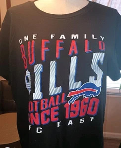 🏈 Buffalo Bills NFL Black T- Shirt Adult Size XL Front & Back Graphics - Picture 1 of 4