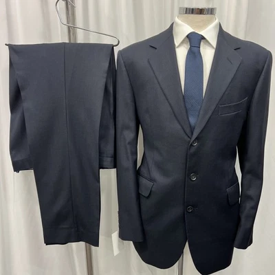 HACKETT LONDON Italian Virgin Wool Super 120s 2 Piece Suit C42R W36 L32 - Image 1 of 4
