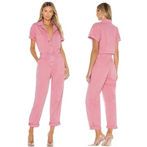 PISTOLA Grover Jumpsuit Damen XS Pink Flamingo Utility Cargo Tapered Leg Baumwolle - Bild 1 von 7