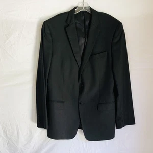 Versace Collection Blazer Mens 52 Black Wool Blend Two Button Formal Jacket Coat - Picture 1 of 18