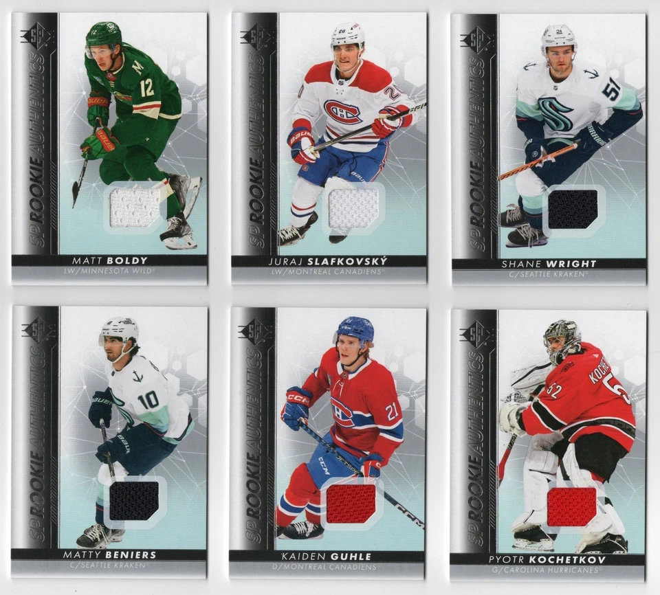 2022-23 SP Hockey SP Rookie Authentics Jersey Pick From List !! - Image 1 of 1