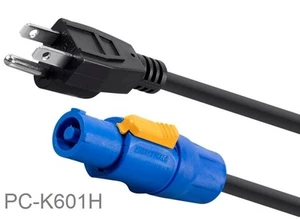 1.5ft 3-Prong NEMA 5-15P to Neutrik PowerCON® 16AWG AC Power Cord, PC-K601H - Picture 1 of 1