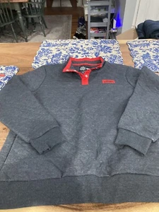 WOMENS NHL CARL BANKS CHICAGO BLACKHAWKS QUILTED SWEATER TOP XL GRAY NEW $75 - Picture 1 of 5