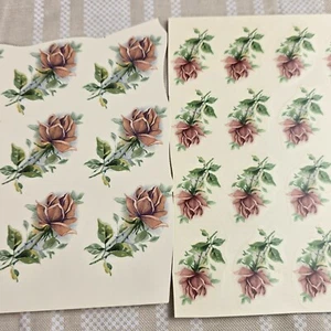 Vintage Decals Transfers Waterslides Ceramics Craft FLORAL Lot #77 - Picture 1 of 5