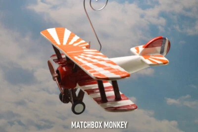 Sopwith RAF F.1 Camel Biplane Hand Painted Wooden Christmas Ornament Airplane - Image 1 of 4